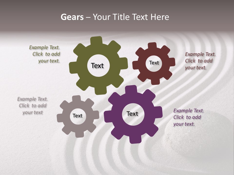 Peaceful Curve Japanese Garden PowerPoint Template
