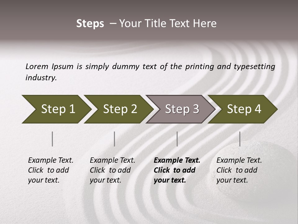 Peaceful Curve Japanese Garden PowerPoint Template