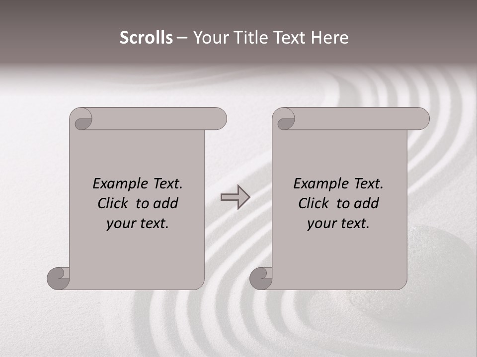 Peaceful Curve Japanese Garden PowerPoint Template