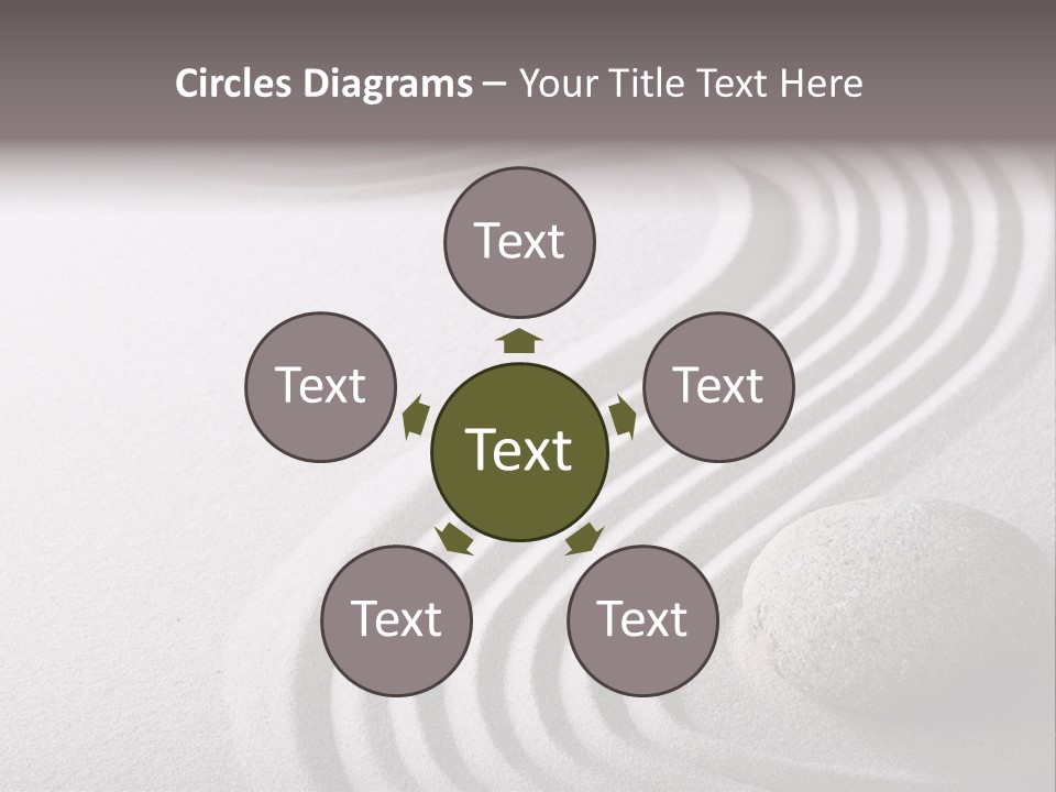 Peaceful Curve Japanese Garden PowerPoint Template