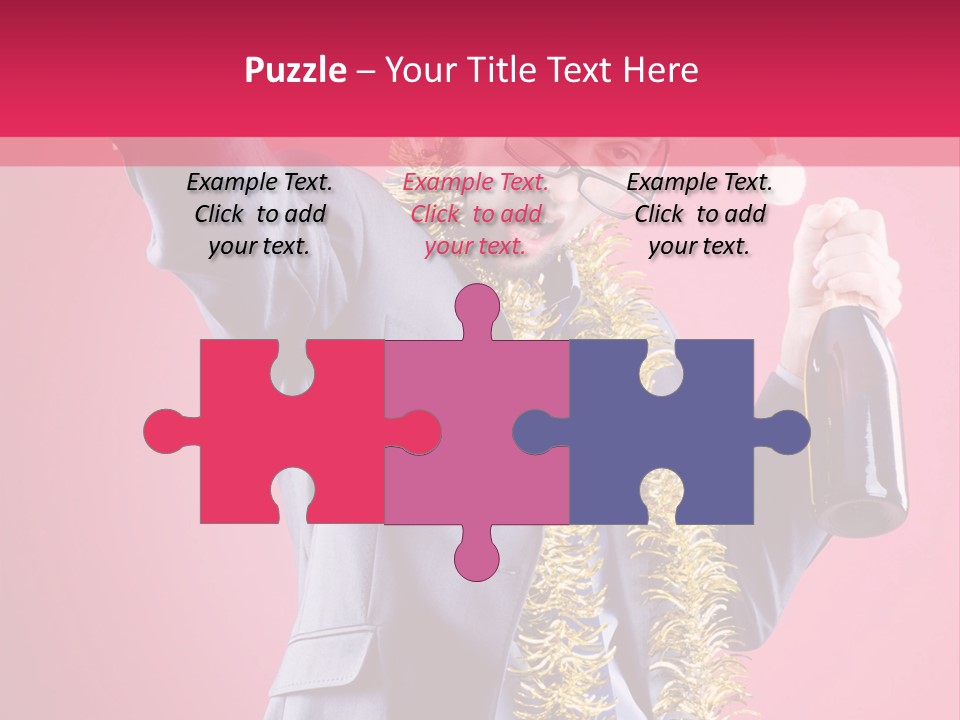 Caucasian People Work PowerPoint Template