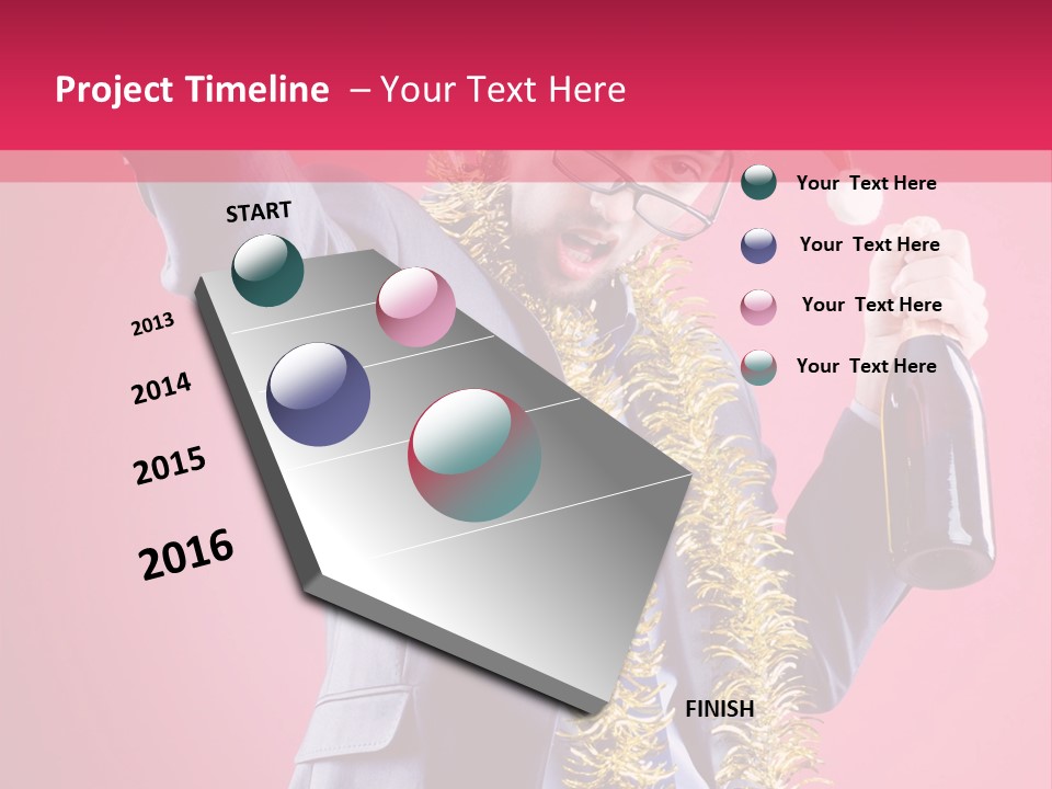 Caucasian People Work PowerPoint Template