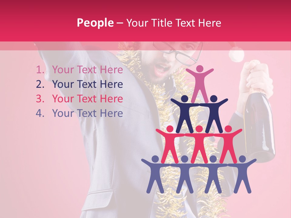 Caucasian People Work PowerPoint Template