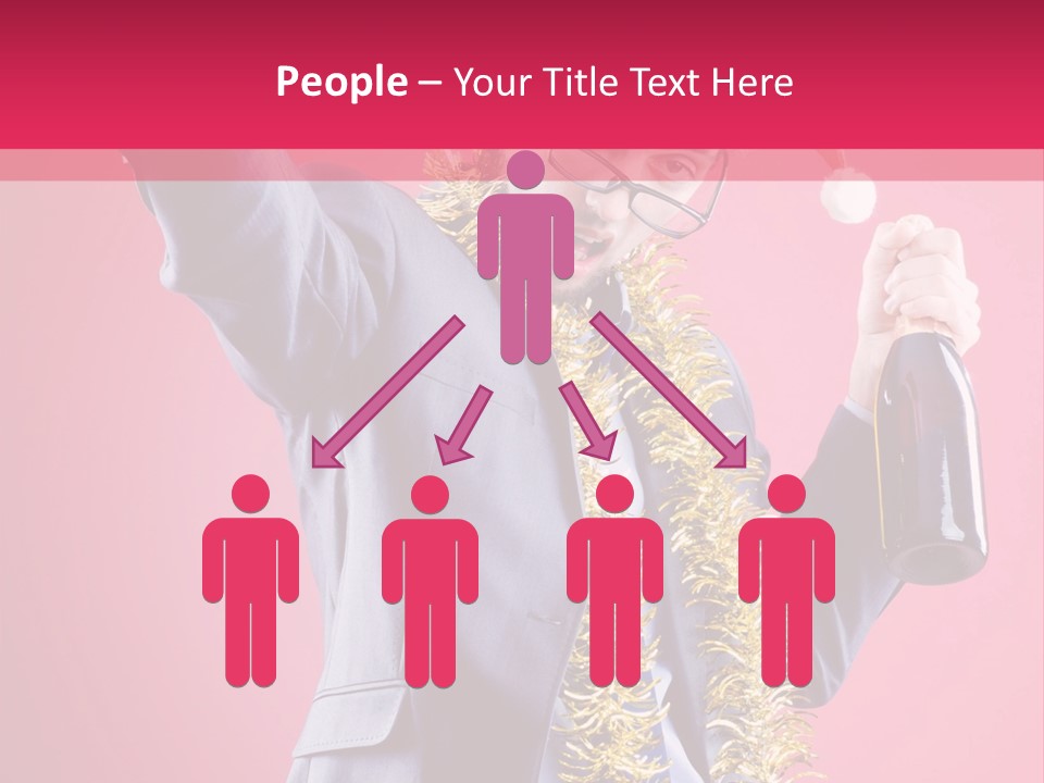 Caucasian People Work PowerPoint Template