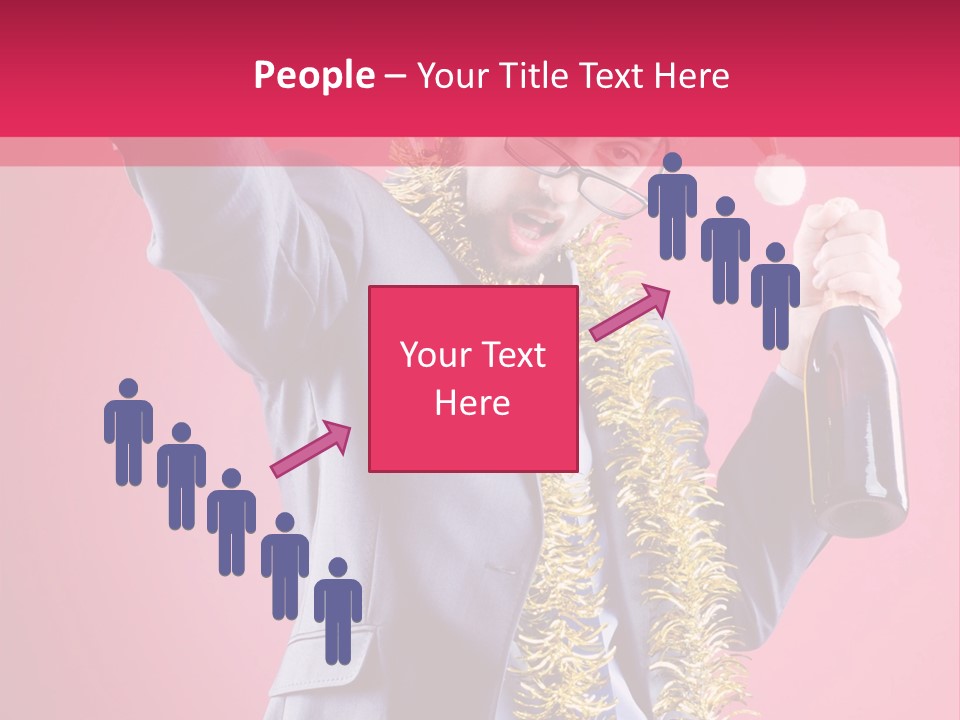 Caucasian People Work PowerPoint Template