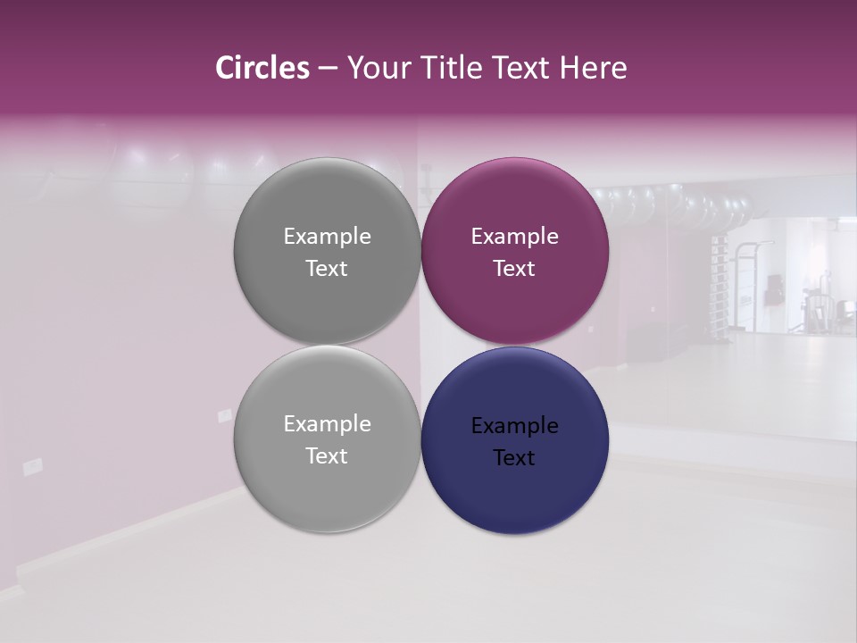 Set  Gym PowerPoint Template