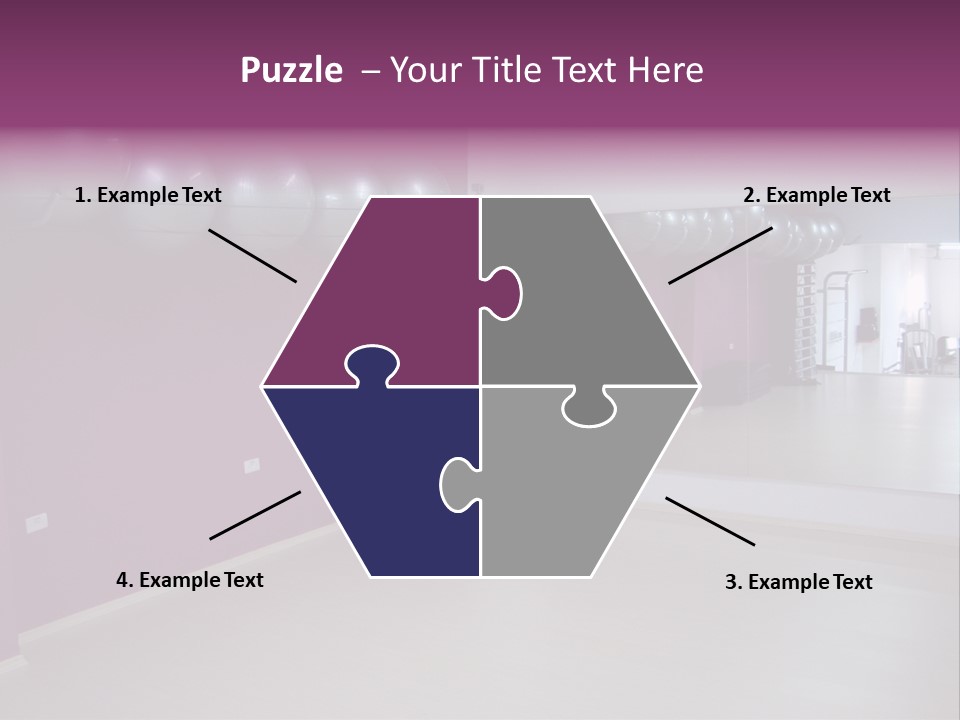Set  Gym PowerPoint Template