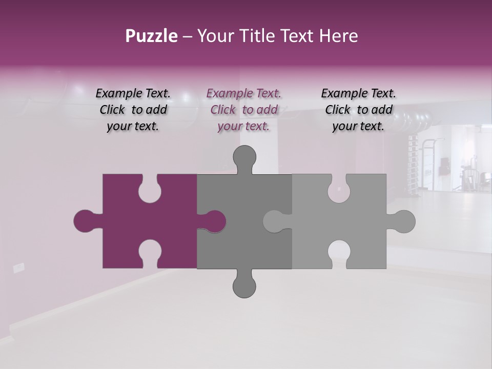 Set  Gym PowerPoint Template