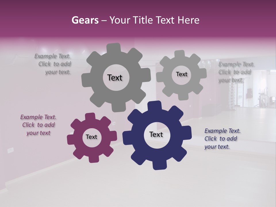 Set  Gym PowerPoint Template