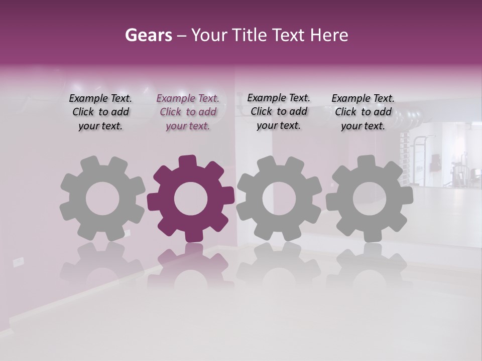 Set  Gym PowerPoint Template