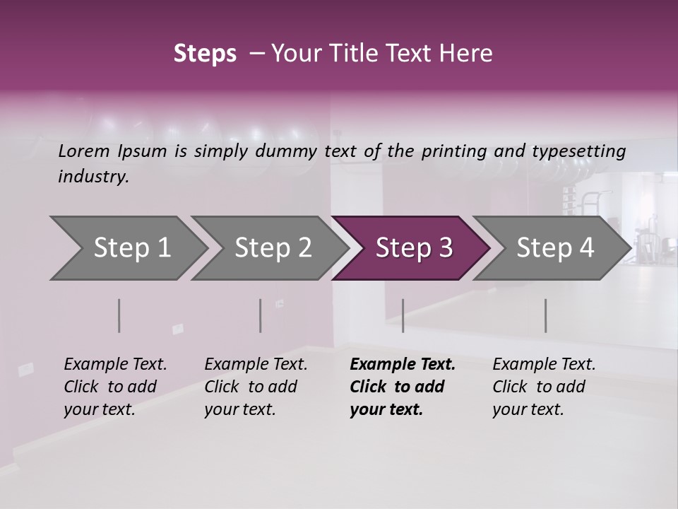 Set  Gym PowerPoint Template