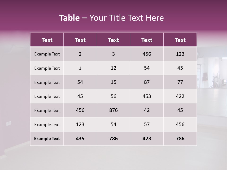 Set  Gym PowerPoint Template