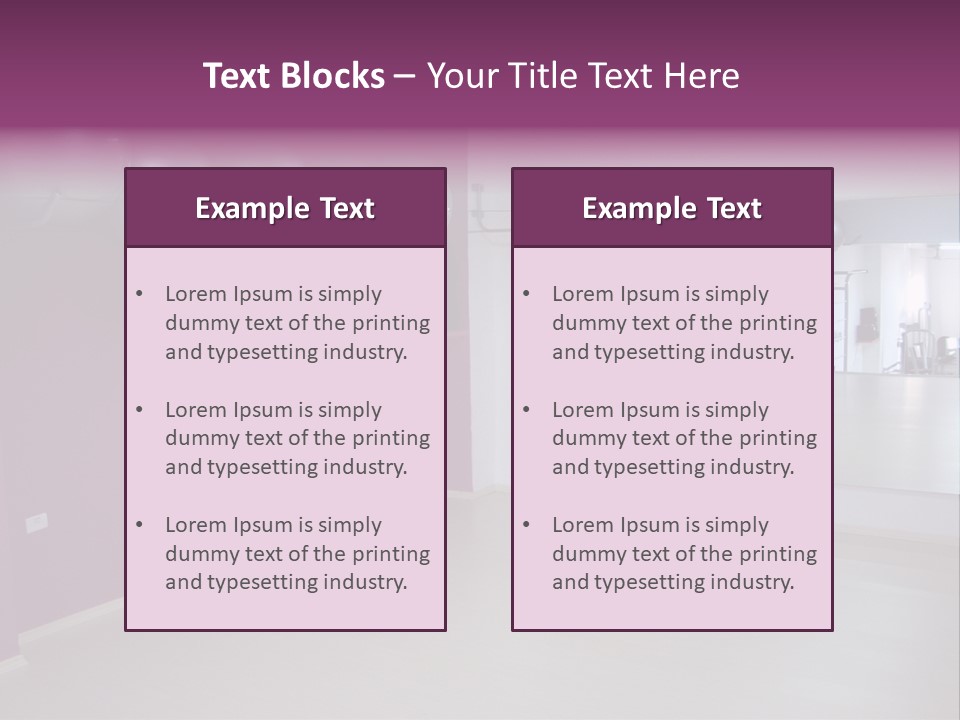 Set  Gym PowerPoint Template