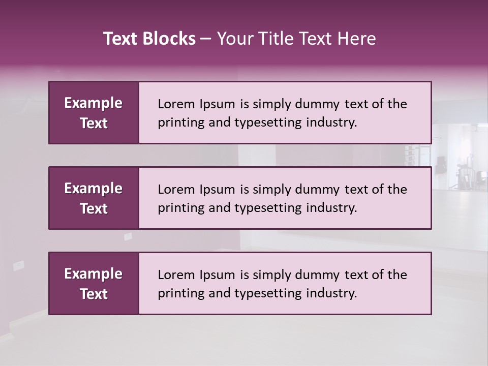 Set  Gym PowerPoint Template