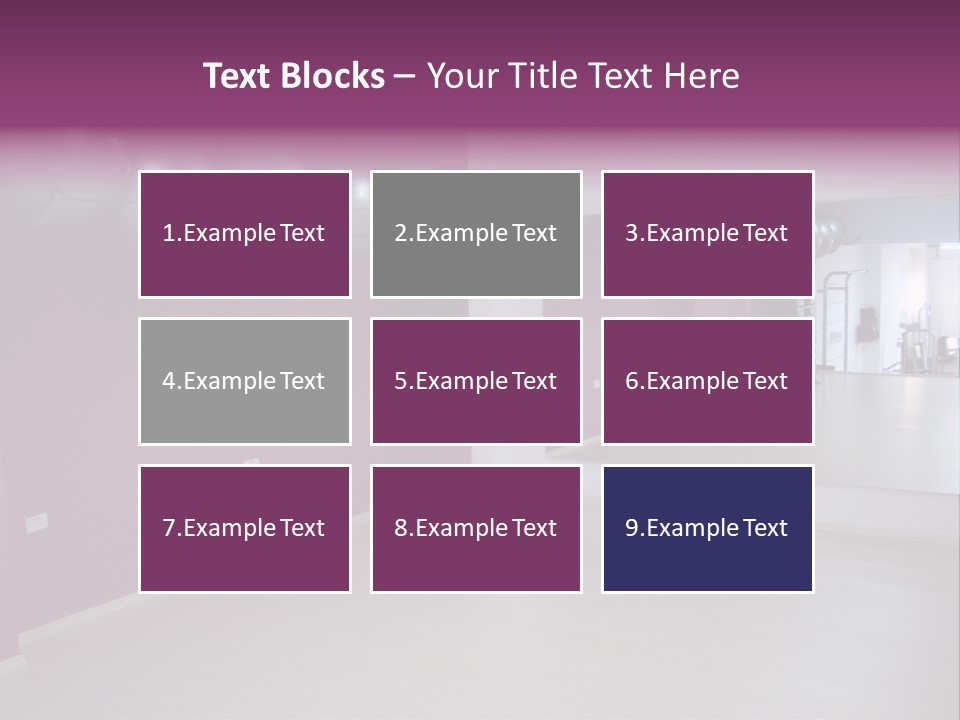 Set  Gym PowerPoint Template