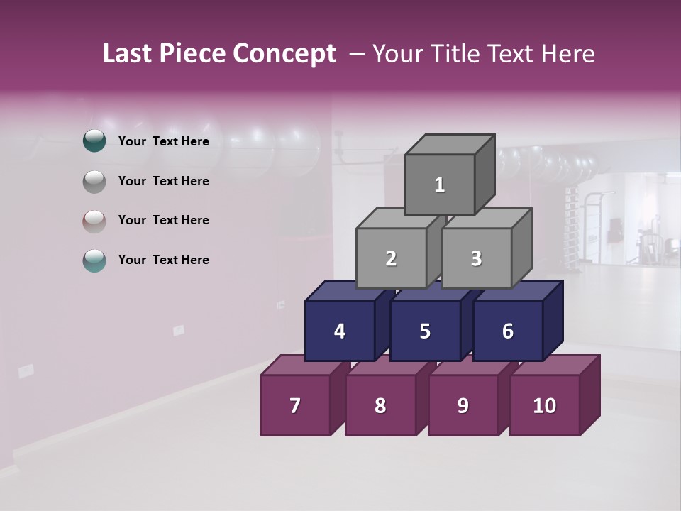 Set  Gym PowerPoint Template