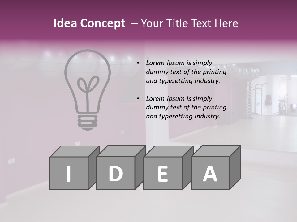 Set  Gym PowerPoint Template