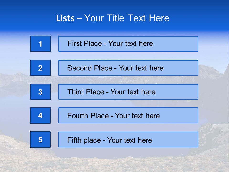 Oregon Lake Deep PowerPoint Template