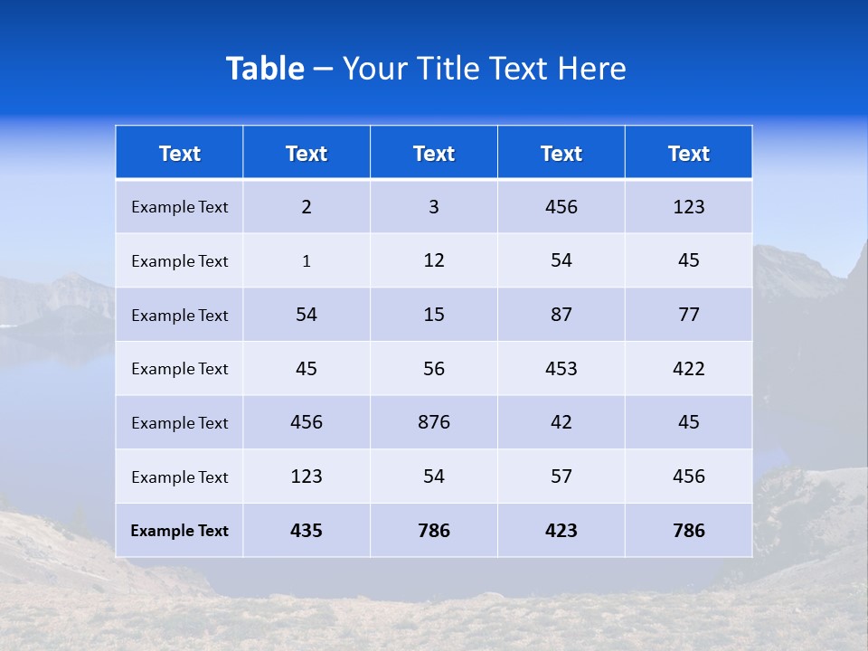 Oregon Lake Deep PowerPoint Template