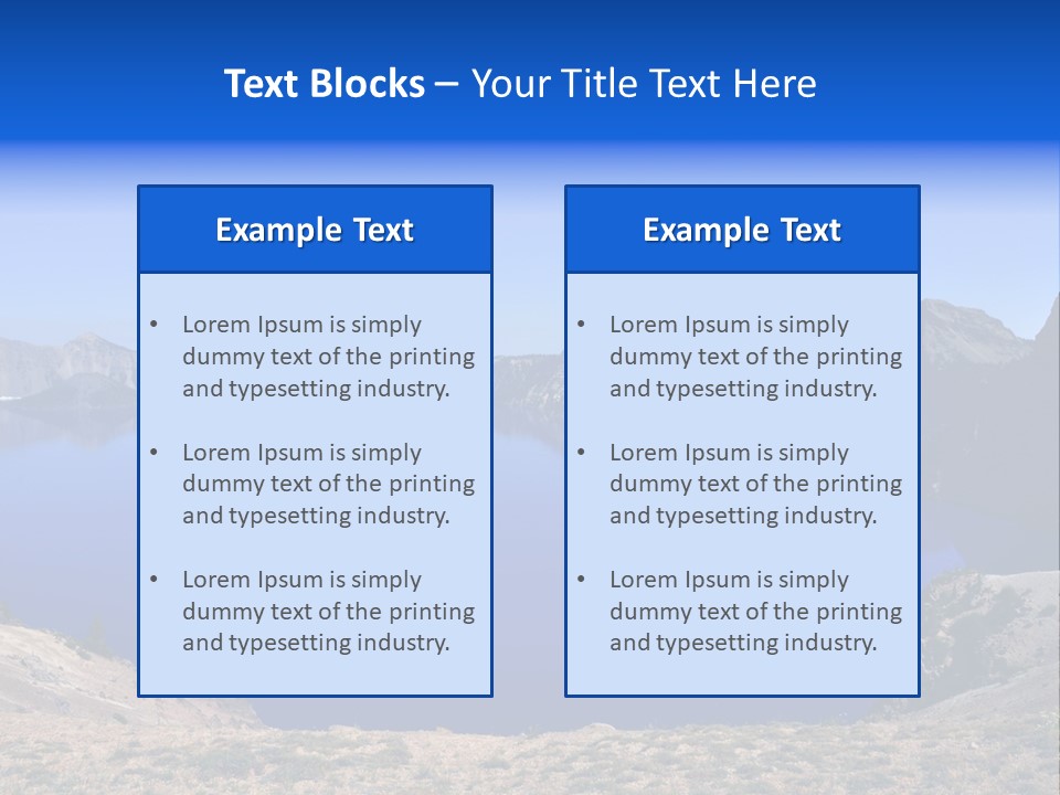 Oregon Lake Deep PowerPoint Template