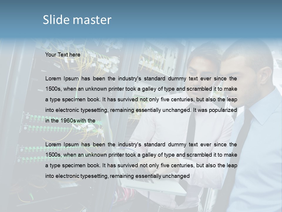 Manager Wire Connection PowerPoint Template