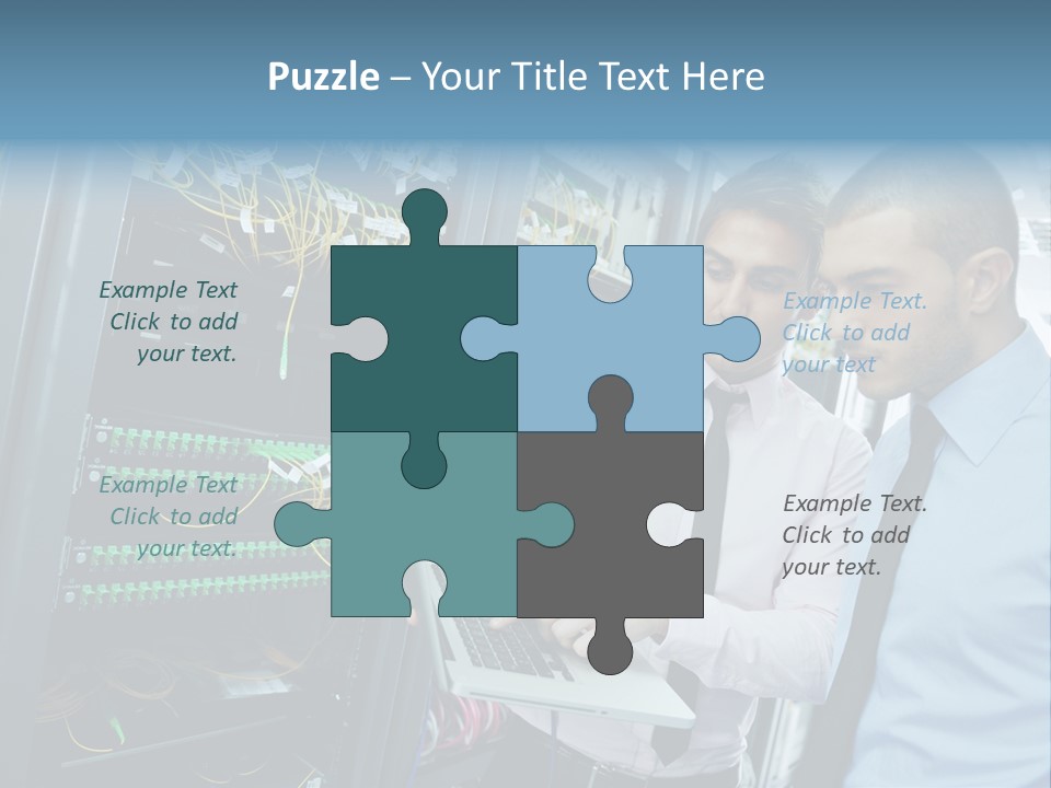 Manager Wire Connection PowerPoint Template