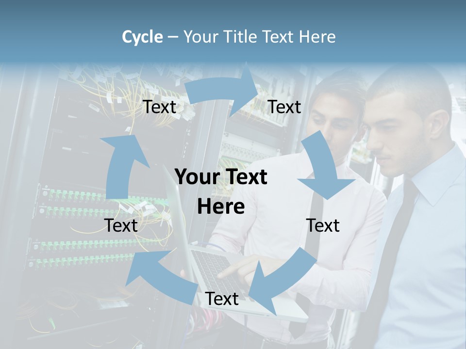 Manager Wire Connection PowerPoint Template