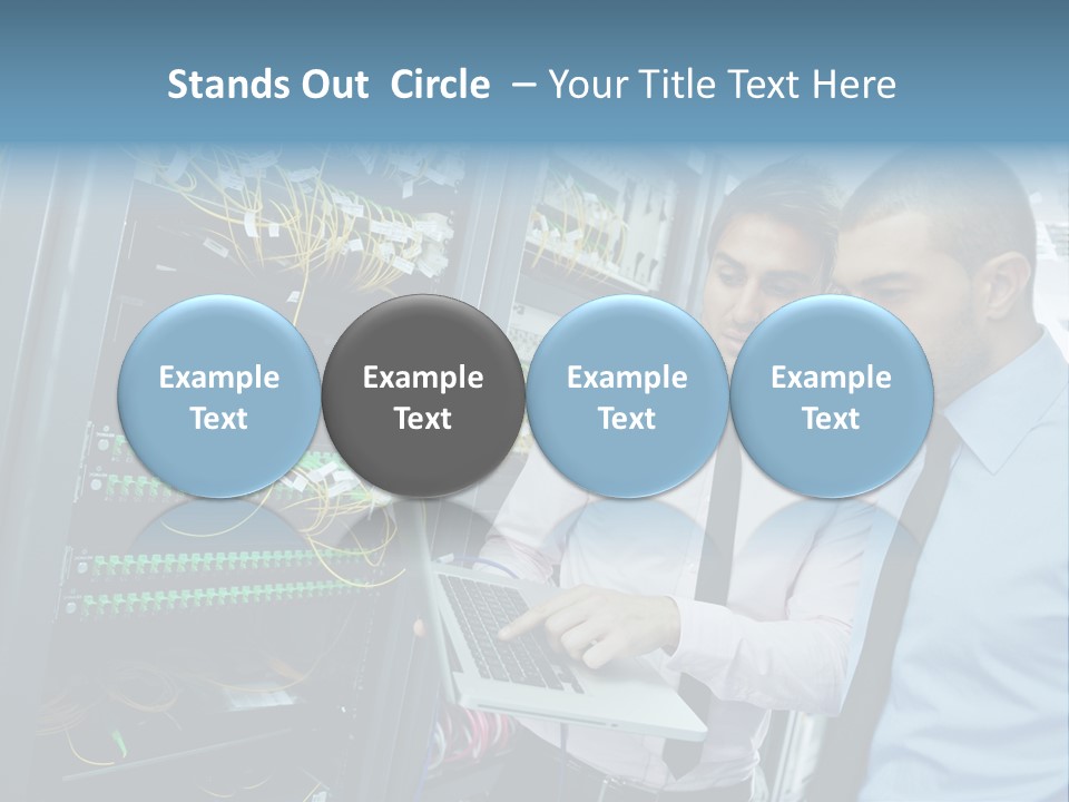 Manager Wire Connection PowerPoint Template