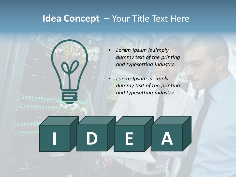 Manager Wire Connection PowerPoint Template