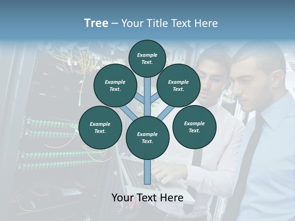 Manager Wire Connection PowerPoint Template