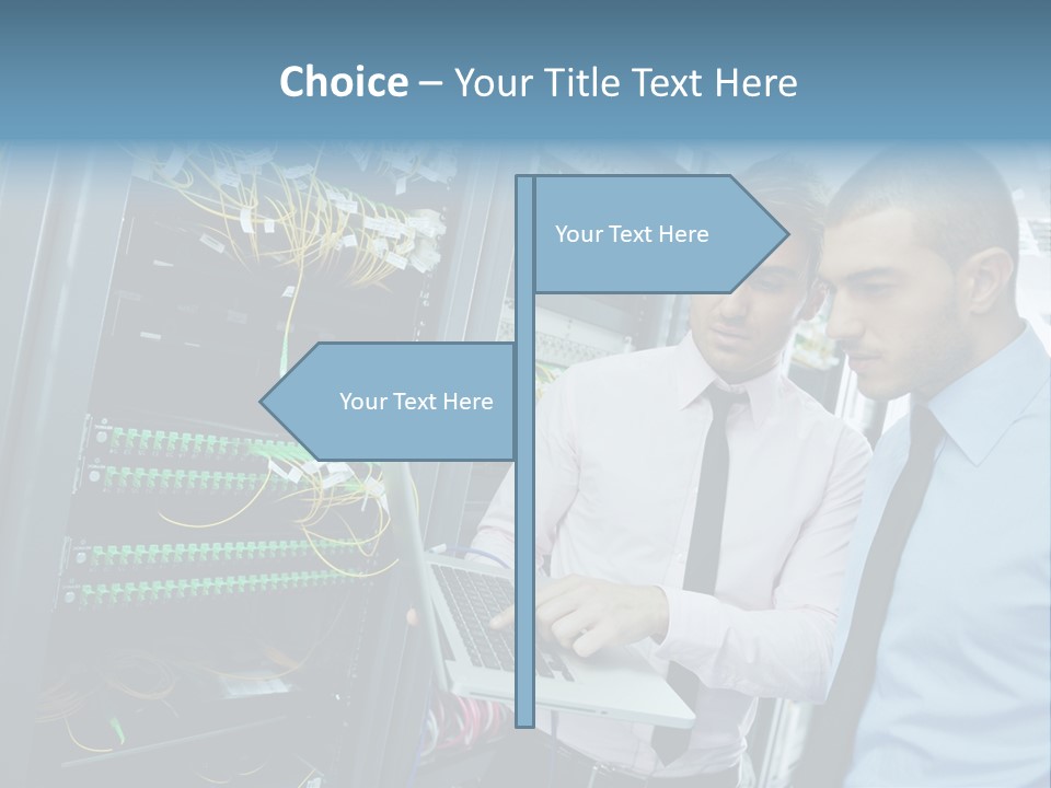 Manager Wire Connection PowerPoint Template