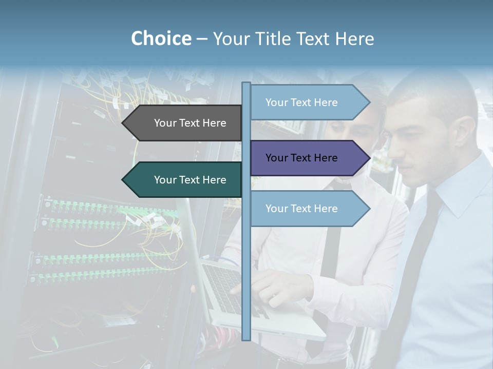 Manager Wire Connection PowerPoint Template