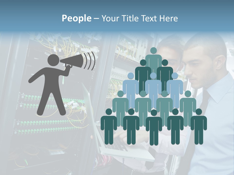 Manager Wire Connection PowerPoint Template