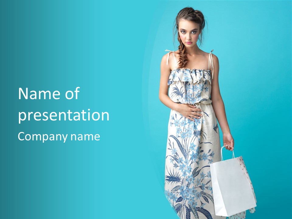 Model Dress Hand PowerPoint Template