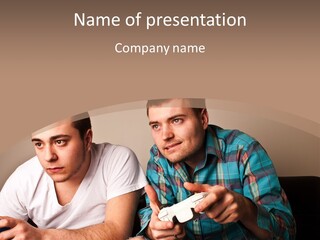 Cute Boys Concentrating PowerPoint Template