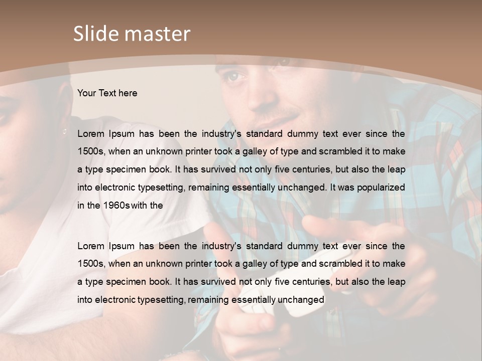 Cute Boys Concentrating PowerPoint Template