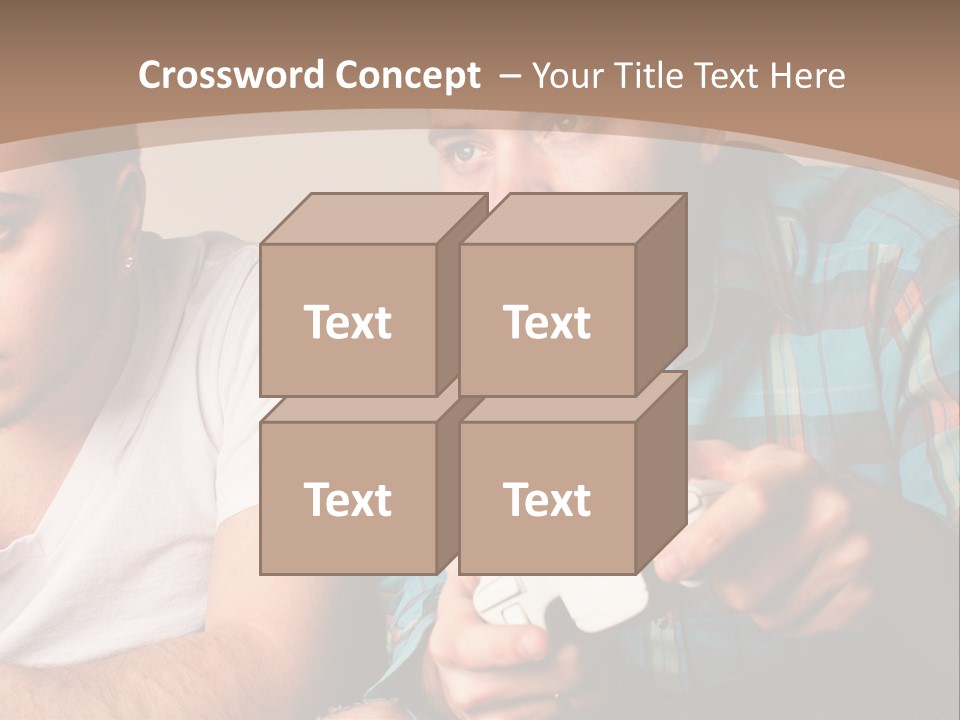 Cute Boys Concentrating PowerPoint Template