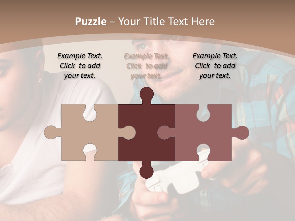 Cute Boys Concentrating PowerPoint Template