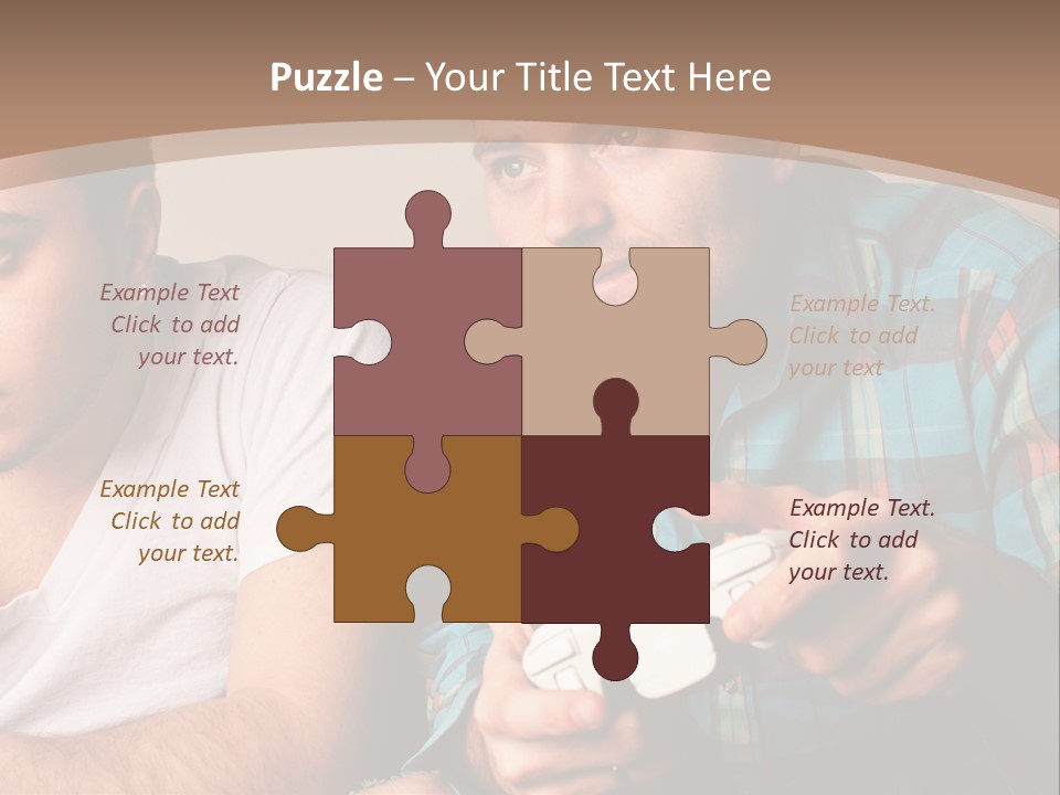 Cute Boys Concentrating PowerPoint Template