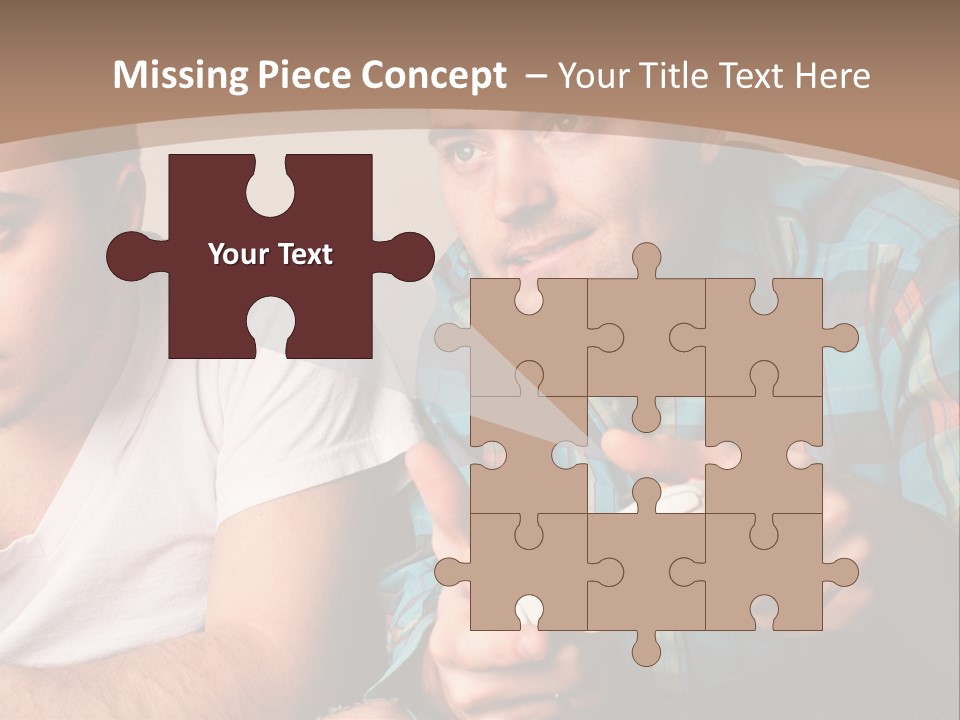 Cute Boys Concentrating PowerPoint Template