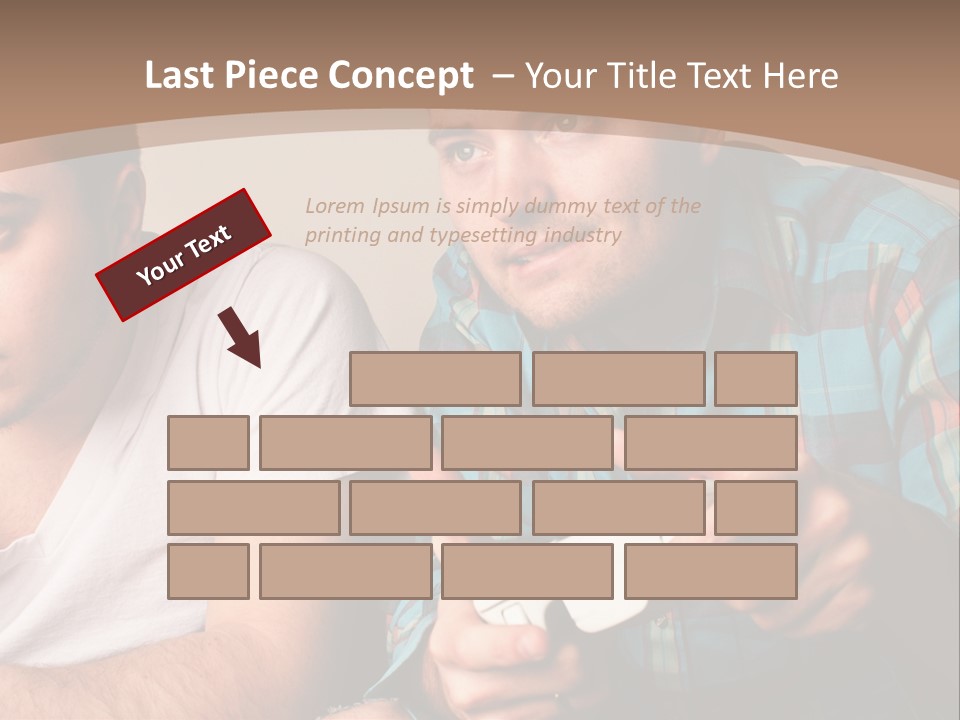 Cute Boys Concentrating PowerPoint Template