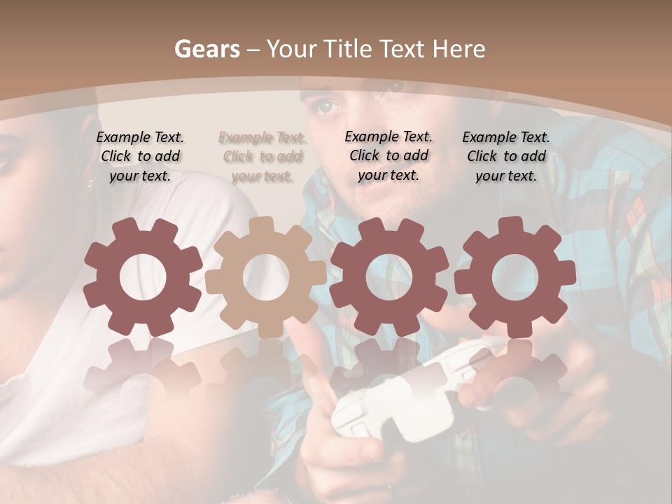 Cute Boys Concentrating PowerPoint Template