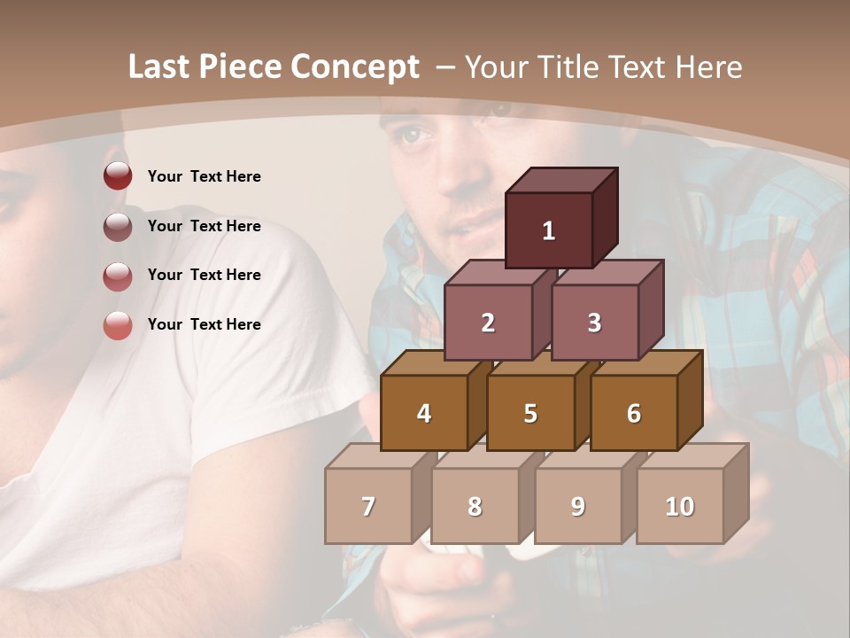 Cute Boys Concentrating PowerPoint Template