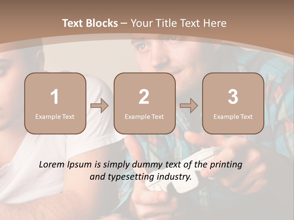Cute Boys Concentrating PowerPoint Template