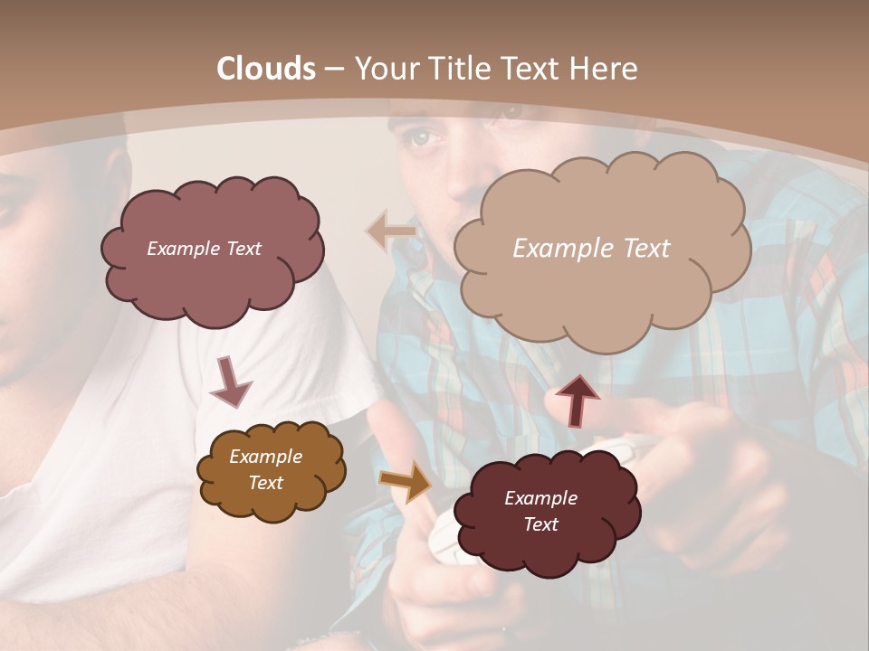 Cute Boys Concentrating PowerPoint Template