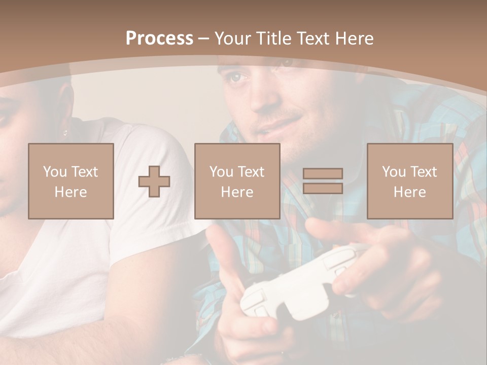 Cute Boys Concentrating PowerPoint Template