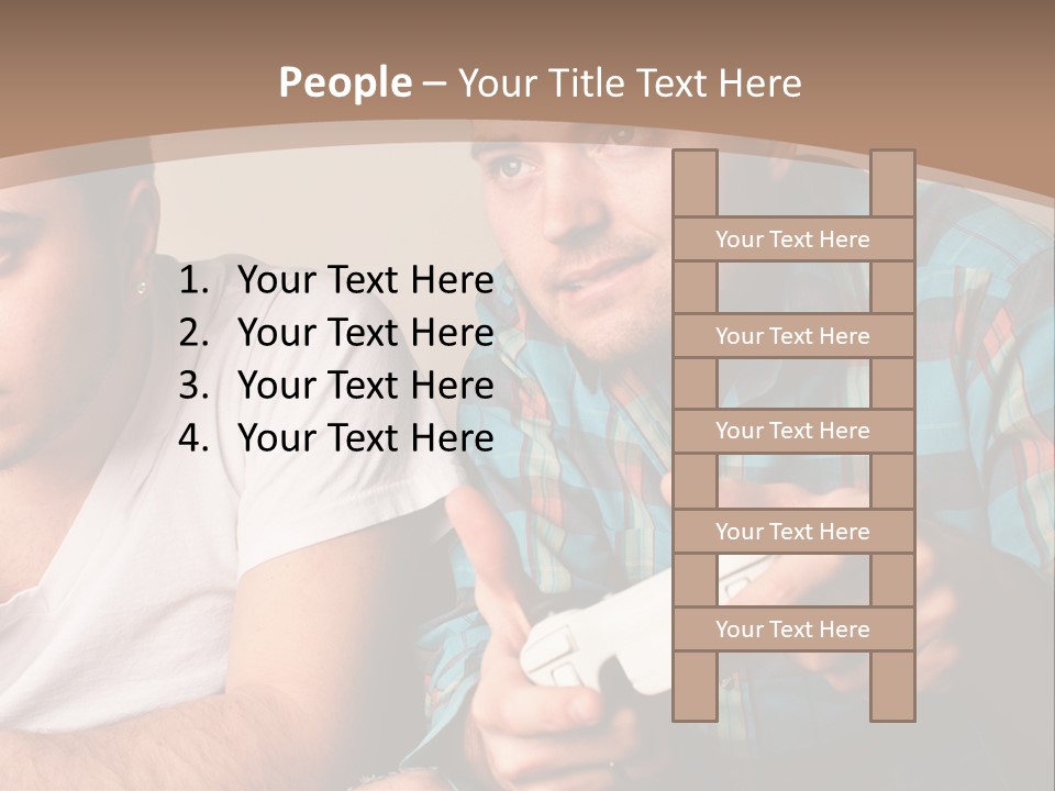 Cute Boys Concentrating PowerPoint Template