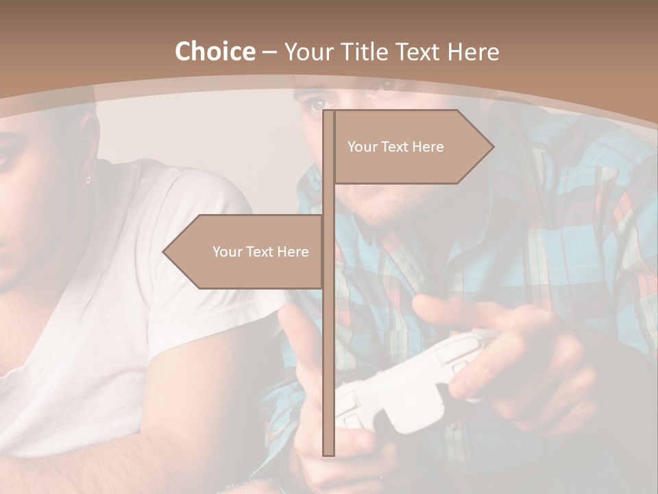 Cute Boys Concentrating PowerPoint Template
