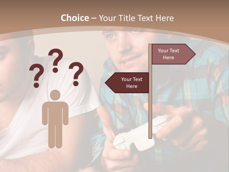 Cute Boys Concentrating PowerPoint Template