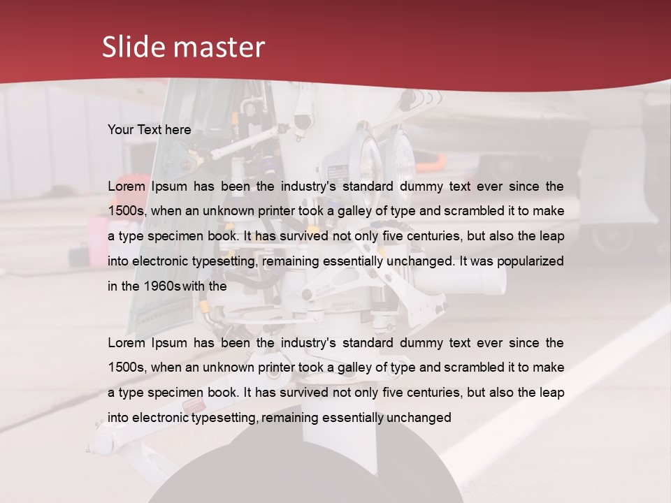 Aircraft Airplanes Part PowerPoint Template